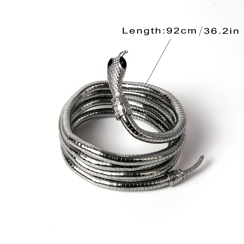 Gothic Snake Necklace Long Chunky Snake Wrap Collar For Women Girls